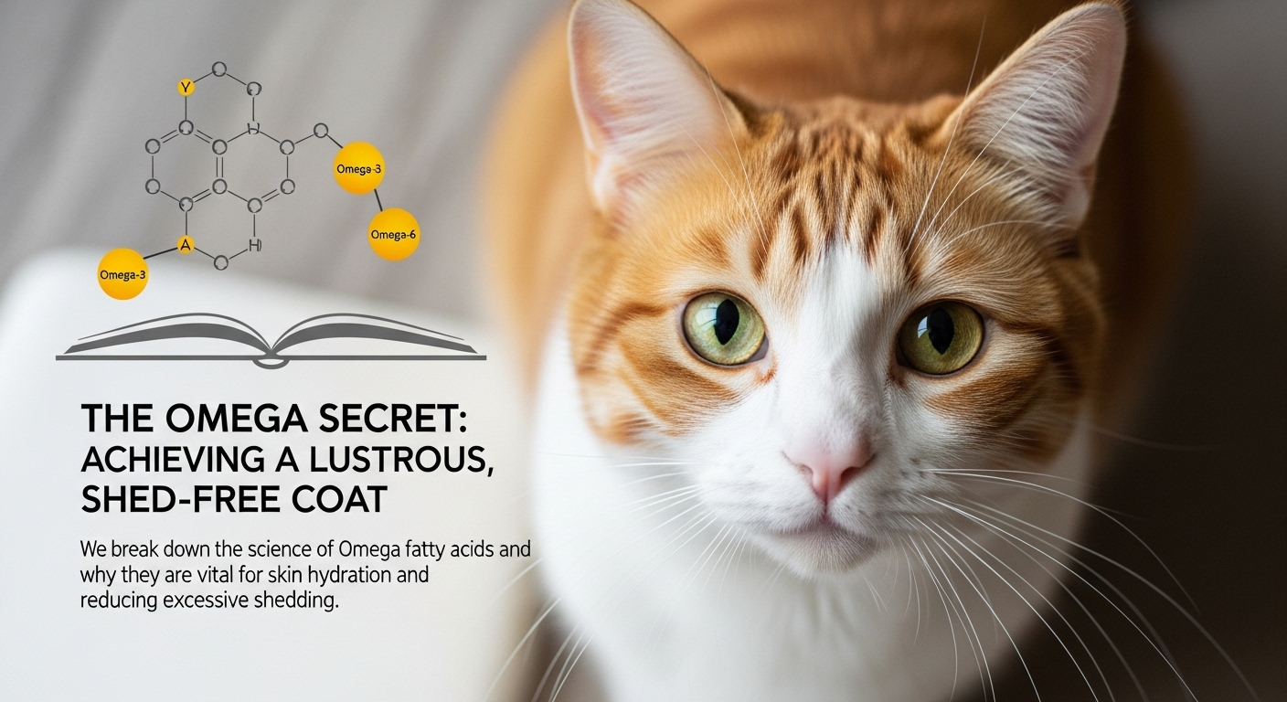 Cat with a shiny, healthy coat